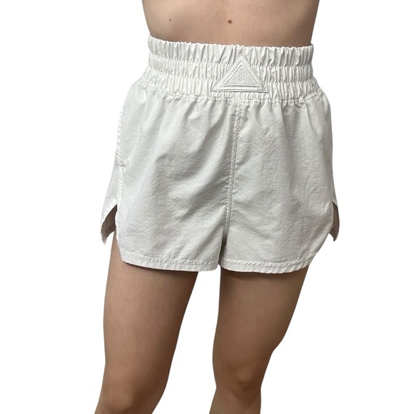 Free People Movement Shorts High Waisted Gym Athletic White Logo Boho Size Small - Picture 9 of 9